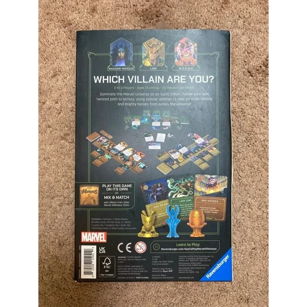 Marvel Villainous Mischief and Malice Board Game Ravensburger Loki New Sealed